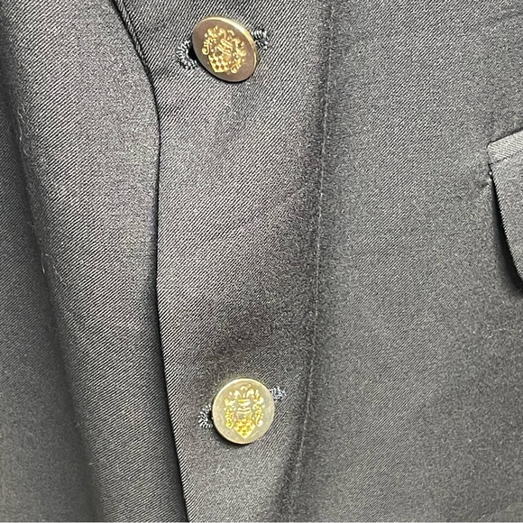 Vintage TINO Pure Virgin Wool Blazer Made in Canada Gold Crest Buttons Men’s 44R - Picture 2 of 12